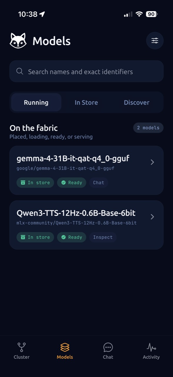 Running models in the native app, including ready chat and speech models